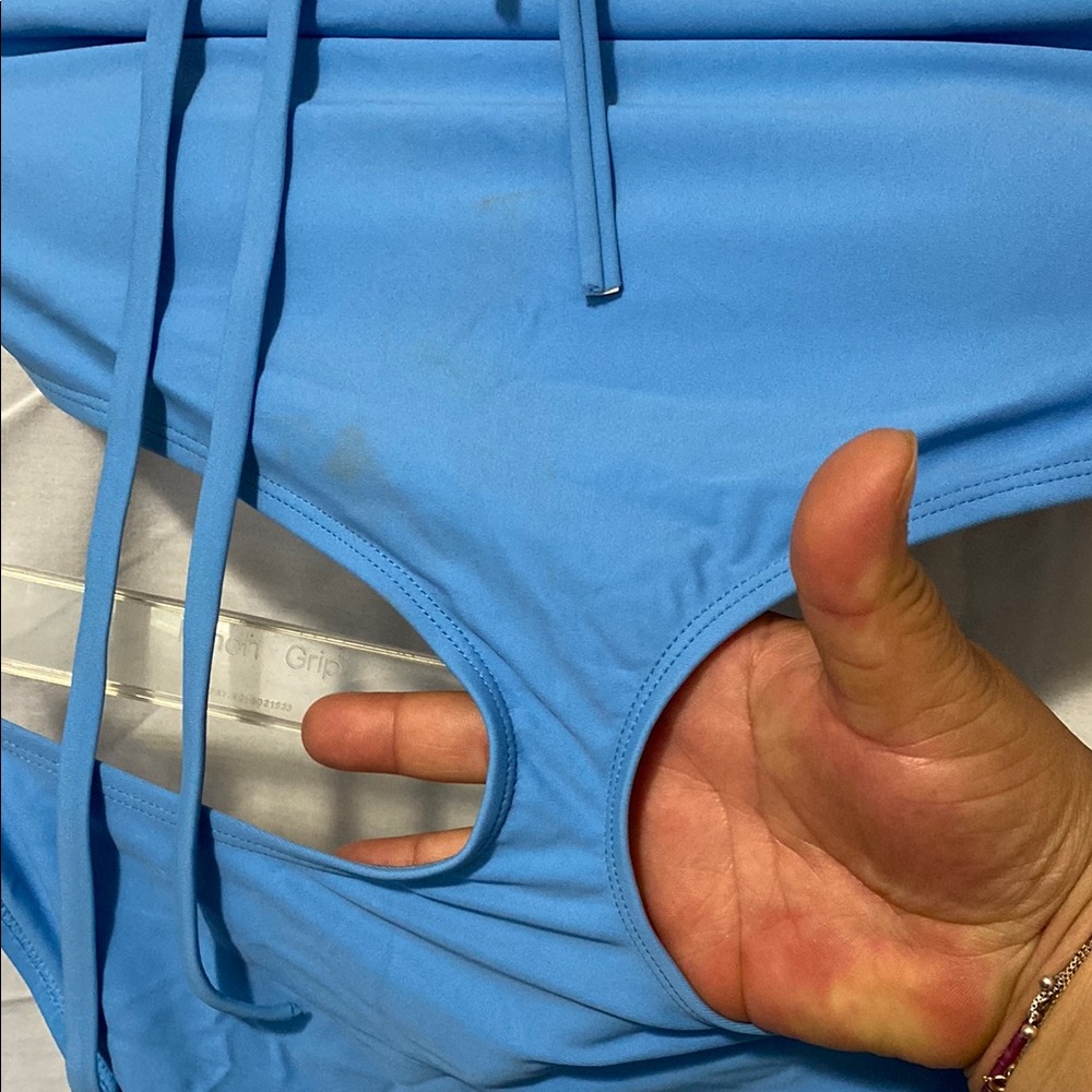 Fabletics Blue Bikini With Architectural Cutouts - image 2